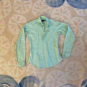 Ralph Lauren Green Button Down Oxford Blouse  - S